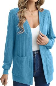 Argstar  Womens Cardigan  Belt  4  Pocket ( With Inner Pocket )