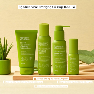 Bộ Skincare Bơ Nghệ Cỏ Cây Hoa Lá (Dầu Tẩy Trang Sữa Rửa Mặt Mặt Nạ Tẩy Da Chết Kem Dưỡng)