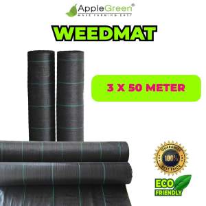 [GULUNG]0.5/1/1.2/2/3 Meter 90gsm AppleGreen Garden Weedmat Weed Control Mat / Penutup Tanah Bumi Pencegah Rumpai 防草布