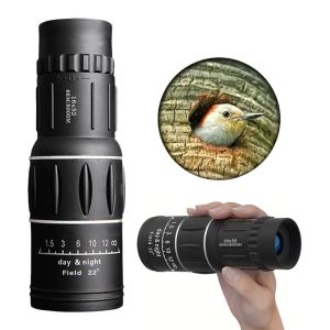 NVIEN1 8XMagnification 16x52 Monocular Telescope Waterproof FMC Coating Dual Focus Telescope Durable with Storage Bag High-Power Telescope Wildlife Observation