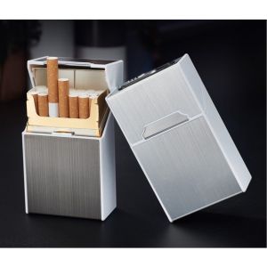 Hộp Đựng T Lá 20 Điếu To Kiêm Châm Điện Hồng Ngoại 2 Trong 1 Sạc USB Tiện Lợi Không Ngại Mưa Gió