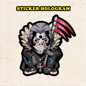Stiker Hologram Anime Hidan Naruto ukuran 8 cm