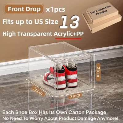 Acrylic Sneaker Shoes Rack Clear Shoe Box Storage Cabinet Shoe Rack Organizer Transparent Box#XH009
