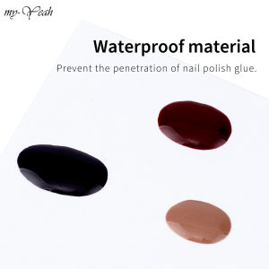 Myyeah 50Pcs Nail Color Paper Palette Waterproof Sticker Gel Mixed Drawing Paper DIY Display Nail Tools