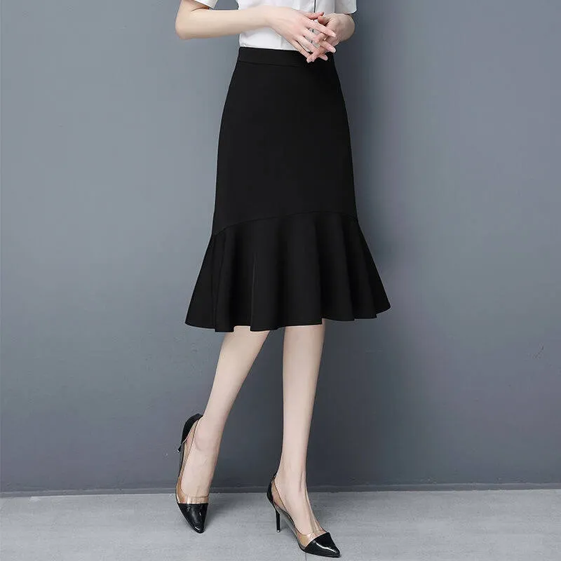 Black knee length a hotsell line skirt