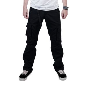 THIRDSTUDIOS / Celana Cargo Panjang - Black Slim fit RIPSTOP
