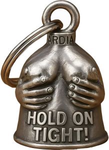 Motorcycle Bells Keychain - Biker Good Luck Charm with Hanger Metal Accessory for Riding Car Men Women Gift