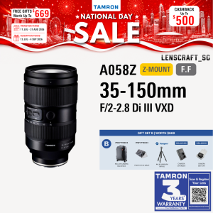 [Nikon Z] Tamron 35-150mm F2-2.8 Di III VXD Lens [A058Z] | Tamron Singapore Warranty
