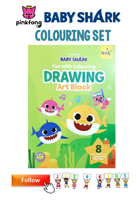 Baby Shark Colouring Book Activity Set for Kids Art and Craft (Original ...