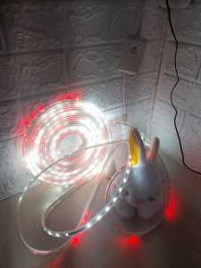 Lampu LED Strip 220V Merah Putih SMD 3528 5-30 Meter Siap Pakai • Tahan Air Outdoor & Indoor • Dekorasi Rumah Taman Warung