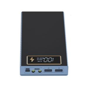 Black 18650 Storage Box for DIY 15W Wireless Charging/22.5W Quick Charging No Batteries Included