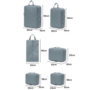 JIJI.SG Mivla 6 Pc Set Luggage Packing Cubes Organizer Compression Bag