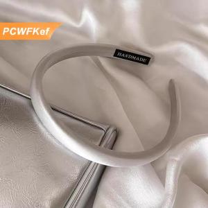 【PCWFKef】 Cổ Điển Rắn Màu Kem Hairband Satin Lụa Tóc Ban Nhạc Mũ Nón Cho Phụ Nữ Cô Gái Thời Trang Tóc Hoops Headbands Phụ Kiện Tóc