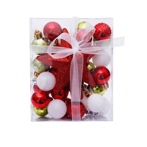 30Pcs Pink Christmas Tree Ornaments Set with Tree Topper Star Shatterproof Christmas Ball Ornaments Xmas Tree Hanging Ball Pendants for Party Indoor 2027 New Year Home Decorations