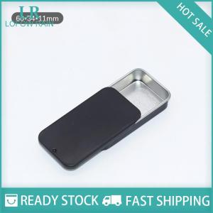 LF Wholesale✨Flash Sale ✨ Metal Rectangular Empty Mini Tin Box Tinplate Push Candy Cases Storage Box