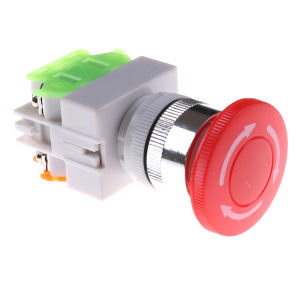 LEI Red Mushroom Cap 1NO 1NC DPST Emergency Stop Push Button Switch AC 660V 10A