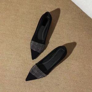 [Free Shipping] 2026 Spring And Autumn Collection: Comfortable Shallow-Toe Rhinestone-Embellished Elegant Pointed-Toe Soft-Soled WomenS Shoes Versatile High-Heeled Pumps