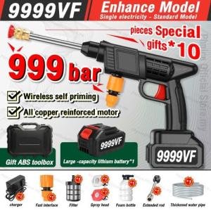 【Lionlead Mall】Water Jet Cordless Car  Wash Floor 90000pa 9999VF Tiles Cleaner Spray Gun Water Jet Pump Portable High Pressure Cleaner 高压水枪