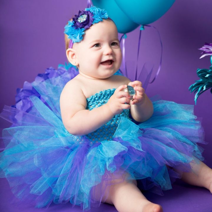 Lilac Tutu Romper Baby Girl Baby Purple Blue Tutu Dress Infant