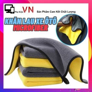 Khăn Lau Xe Ô Tô 2 Mặt Microfiber Dày Dặn Siêu Thấm Hút Không Trầy Xước Không Xù Lông Có Quai Treo - Khăn Lau Bếp  Lau Bụi Vệ Sinh Ô Tô Nhà Cửa - Khăn Vệ Sinh Ô Tô Cao Cấp