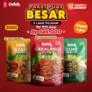 Oelek Paket Lauk Siap Saji / Cumi Cabe Ijo / Ayam Kecombrang / Cakalang Balado / Lauk Siap Saji