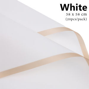 20 Sheets Flower Wrapping Paper with Gold Edge Korean Paper for Flowers Bouquet Translucent Waterproof Floral Wrapping Paper Phnom Penh Jelly Film Matte Paper DIY Craft Gift Packing for Mothers Day(58*58cm20pack)