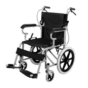 LUXALIGHT Wheelchair for Adult Folded Lightweight 24inch Bigger Wheel Chair Solid Anti-skid Tires with Brake