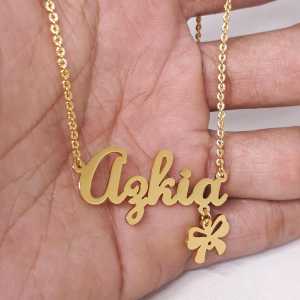 (BAYAR DI TEMPAT - COD) kalung nama custom anti karat bisa buat nama sendiri