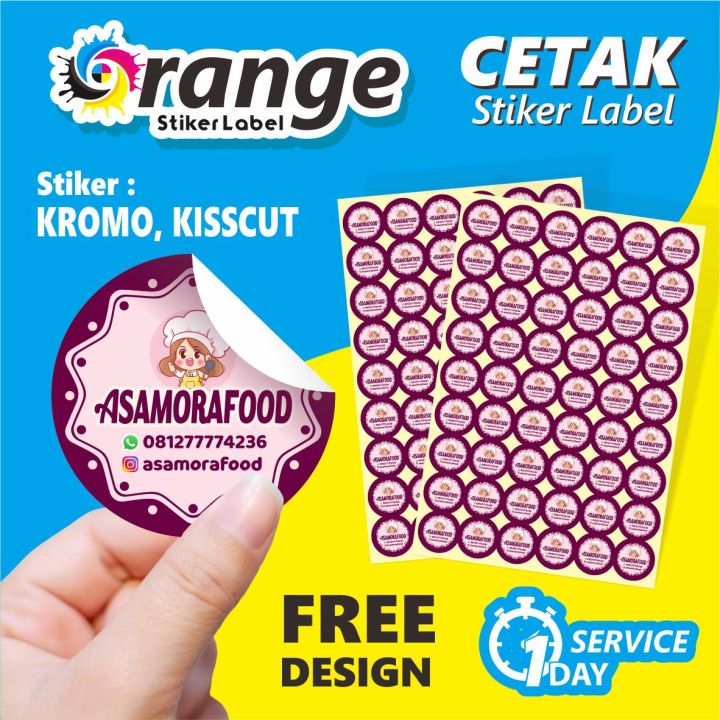 cetak stiker label, stiker minuman, stiker makanan, stiker produk