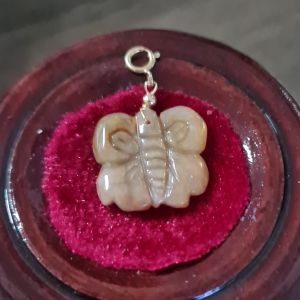 Sunstone Butterfly Charm