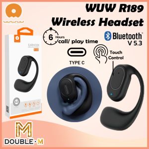 WUW Hi-Fi R189 Ear-Hook Headset TWS for Sport Focus 5.3 Bluetooth Earphone