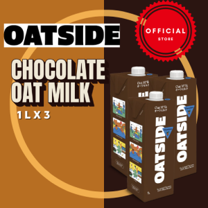 OATSIDE Chocolate Oat Milk 1L (x3) - Perfect for Coffee Vegan Non-Dairy Milk