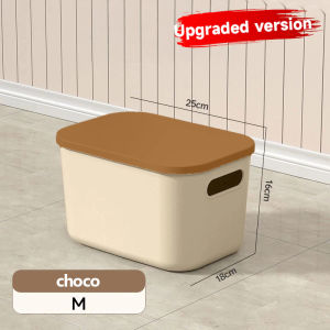 Goldstar Nordic Foldable Storage Box Organizer With Cover Plastic Container Basket Cabinet Wardrobe Closet Large Capacity Box