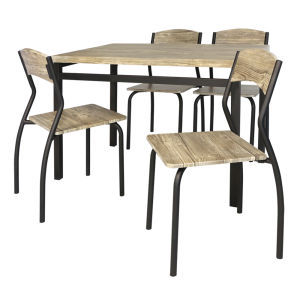 U-RO DECOR รุ่น SONOMA ชุดโต๊ะรับประทานอาหาร ( โต๊ะ 1 ตัว + เก้าอี้ 4 ตัว ) ยูโรเดคคอร์ ชุดโต๊ะกินข้าว 4 ที่นั่ง โต๊ะกินข้าว เก้าอี้กินข้าว dining set dining table chair