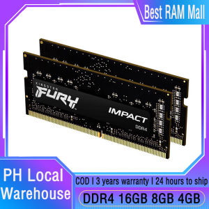 Kingston Fury Impact DDR4 RAM Notebook Ram 16GB 8GB 4GB 2400/2666/3200MHz CL16 1.2v 260PIN SODIMM Laptop Memory