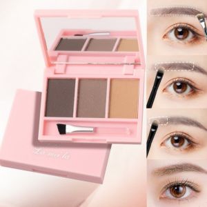 3 in 1 Eyebrow Powder 3 Colors Eyebrow Pencil Is Waterproof Non Smudging for Beginer Make Up