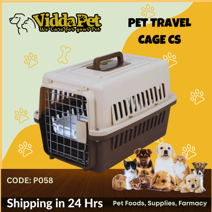 Breathable Transport Box Pet Air Box Travel Carrier Cages Portable Plastic Dog Carrier CS P058 cage Lazada PH