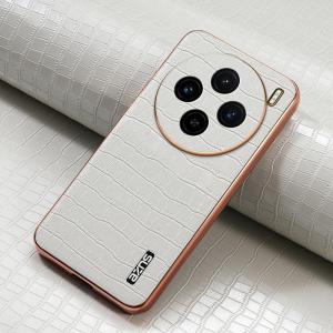 Case for Vivo X100 Ultra X100s Pro X100 Pro 5G Luxury Business Electroplating Crocodile Pattern Leather Phone Back Cover Fine Hole Camera Protection Anti-drop Shockproof Protective Case