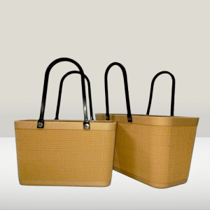 Plastic Hand Bag/ShoppingPicnicCasualTravel BasketTote Bag/Rattan Storage Bag Organizer/Cute Femme Hand Carry Bag