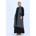 Shireen Abaya Hitam Layer Motif - Jetblack Premium Anggun dan Menawan. 