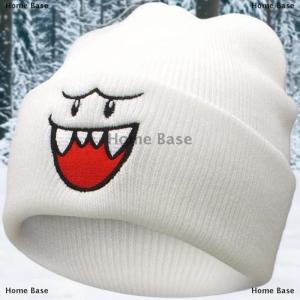 [COD] Home Base 1 chiếc mũ mùa đông ấm áp dễ thương cho nam và nữ Mũ Dệt Kim thêu mặt Hạnh Phúc quà tặng Halloween Giáng sinh