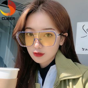 CLIBER 1pc Luxury Sunglasses For Woemen Fashion Brand Designer Irregular Metal Sun Glasses Womens Eyewear newcln
