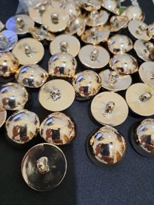 12 PCS KANCING JAMUR POLOS TIMBUL GOLD 22 MM / 22 CM