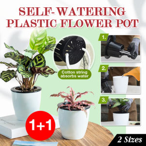 🇸🇬 Self-Watering Plant Pot / Plant Pot Large / Basic Plastic Flower Pots / Breathable Plant Pots / Lazy Planter Pots / Gardening Plants / large big plant pot