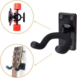 Guitar hook Guitar holder Guitar wall mount for Electric Acoustic Bass Black Square Holder Hangers (1PCS)
