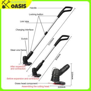 [ส่งจากไทย] เครื่องตัดหญ้าไร้สายไฟฟ้าความยาวเครื่องตัดหญ้าแบบพกพามินิเครื่องตัดหญ้าสวน / สนามหญ้า / เตียงดอกไม้ / ริมถนนชาร์จ USB