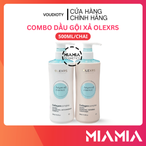Combo Gội Xả Collagen Olexrs Argan Oil Essence Màu Xanh Phiên Bản Mới 2024 500ml Chính Hãng