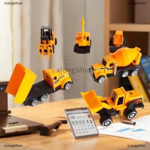 [COD] xiangshun 6pcs set Educational Toys Alloy Plastic Engineering Truck Car Construction Model Vehicle Loader Tractor Excavator For Kid Gifts