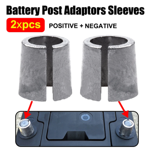 2pcs Car Battery Terminal Converters Post Adaptors Sleeves Positive Negative Sides Post Battery Connections ​Adapters Car Parts