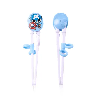Disney Kids Learning Training Chopsticks Corrective Practice ABS Silicone BPA Free Adjustable 3 Rings Anti-Slip Tips Baby Toddler Beginner Mickey Minnie Spiderman Frozen